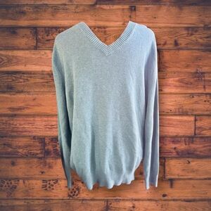 Banana Republic Men’s Sweater Soft Green Lightweight V Neck Knit Pullover Sz Lg